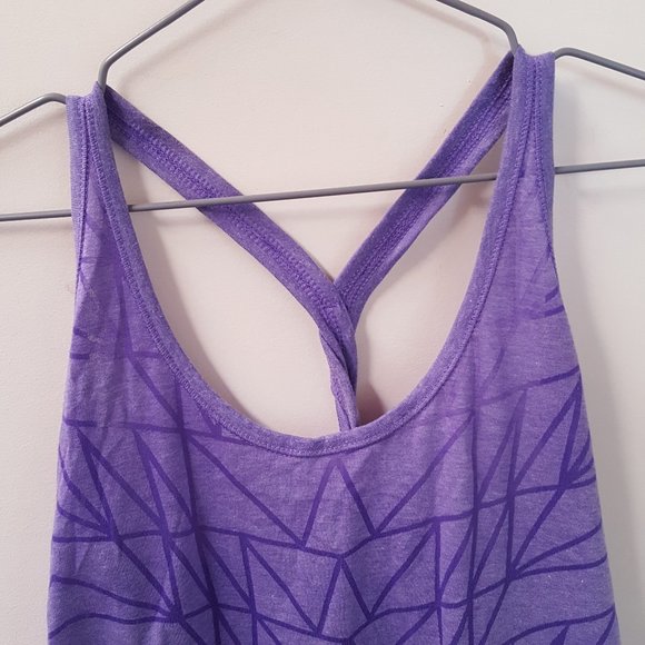 2/$20 Racerback Purple Sheer Top Burnout Pattern - Picture 5 of 13